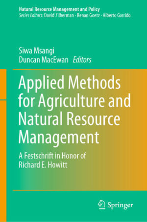 Honighäuschen (Bonn) - This book assesses recent developments in the analysis of agricultural policy and water resource management, and highlights the utility and theoretical rigor of quantitative methods for modeling agricultural production, market dynamics, and natural resource management. In diverse case studies of the intersection between agriculture, environmental quality and natural resource sustainability, the authors analyze economic behavior - both at aggregate as well as at individual agent-level - in order to highlight the practical implications for decision-markers dealing with environmental and agricultural policy. The volume also addresses the challenges of doing robust analysis with limited data, and discusses the appropriate empirical approaches that can be employed. The studies in this book were inspired by the work of Richard E. Howitt, Emeritus Professor of Agricultural Economics at the University of California at Davis, USA, whose career has focused on the application of robust empirical methods to address concrete policy problems.