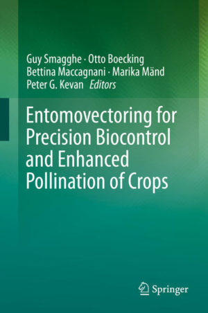 Honighäuschen (Bonn) - This book focuses on entomovectoring, also known as apivectoring, the method used for managing pollinators to increase crop yields and employ strategies of biocontrol in greenhouses and open fields. It is written by experts working in academia and industry from the different continents of the world. Over the past 25 years Research and Development has successfully investigated the potential of pollinators to perform two tasks: dispersal of biological control agents (BCOs) and their pollination service. This book provides a basic overview of the current literature on the different aspects and factors of this novel technology. It explains and presents practical cases of enhancing pollination coupled with the suppression of plant pathogens and pests under various agricultural production practices from greenhouse to open field conditions and crops ranging from orchard fruits, to small and tender berries, vegetables and oil seeds