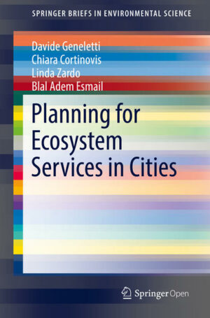 This open access book presents current knowledge about ecosystem services (ES) in urban planning, and discusses various urban ES topics such as spatial distribution of urban ecosystems, population distribution, and physical infrastructure properties. The book addresses all these issues by: i) investigating to what extent ecosystem services are currently included in urban plans, and discussing what is still needed to improve planning practice