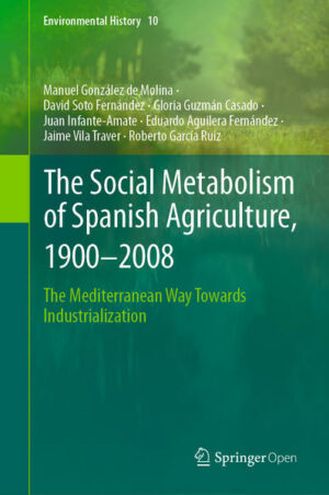 This open access book provides a panoramic view of the evolution of Spanish agriculture from 1900 to the present, offering a more diverse picture to the complex and multidimensional reality of agrarian production. With a clear transdisciplinary ambition, the book applies an original and innovative theoretical and methodological tool, termed Agrarian Social Metabolism, combining Social Metabolism with an agroecological perspective. This integrative analysis is especially interesting for environmental scientists and policy makers being the best way to design sustainable agroecosystems and public policies capable of moving us towards a more sustainable food system. Spanish agricultural production has experienced impressive growth during the 20th century which has allowed it to ensure the supply of food to the population and even to transform some crops into important chapters in foreign trade. However, this growth has had its negative side since it was based on the injection of large amounts of external energy, on the destruction of employment and the loss of profitability of agricultural activity. But perhaps the most serious part is the strong impact of the current industrialised agriculture model on Spanish agroecosystems, exposed to the overexploitation of hydric resources, pollution of the water by nitrates and pesticides, high erosion rates and an alarming loss of biodiversity