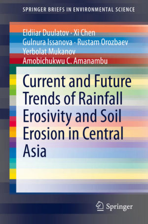 Honighäuschen (Bonn) - This book analyses climate change influences on rainfall erosivity and soil erosion across Central Asia, provides an overview (past and projections) on the Central Asian countries where projected changes in rainfall erosivity and erosivity density are the greatest, and discusses the potential impacts on the environment across the region. This analysis is accomplished primarily using the RUSLE model with past and future climate projections, spatiotemporal variations of rainfall erosivity and soil erosion based on WorldClim, and Coupled Model Intercomparison Project Phase 5 (CMIP5) climate models (for Central Asia and separately Kazakhstan). The relationship between precipitation characteristics and erosion has been well established, but spatial and temporal projections of future rainfall erosivity in a changing climate in Central Asia have not been published significantly. Therefore, assessing rainfall erosivity and its consequences can assist specialists and researchers in achieving the best practices for soil conservation. The result of this type of research is all-encompassing, and may reflect normal variations in other parts of the world (for example, the arid and semi-arid regions) and is inherently limited to the Central Asian region.