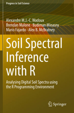 Honighäuschen (Bonn) - This book provides a didactic overview of techniques for inferring information from soil spectroscopic data, and the codes in the R programming language for performing such analyses.  It is intended for students, researchers and practitioners looking to infer soil information from spectroscopic data, focusing mainly on, but not restricted to, the infrared range of the electromagnetic spectrum. Little prior knowledge of the R programming language or digital soil spectra is required. We work through the steps to process spectroscopic data systematically.