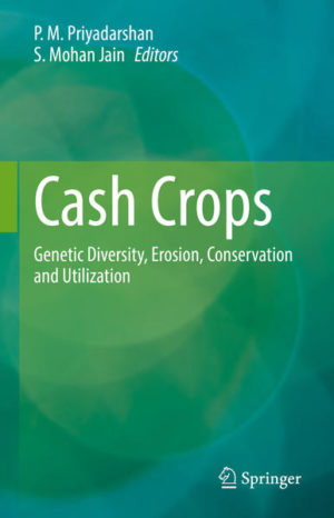 Honighäuschen (Bonn) - Cash crops are grown and sold for monetary gain and not necessarily for sustenance. They include coffee, tea, coconut, cotton, jute, groundnut, castor, linseed, cocoa, rubber, cassava, soybean, sweet potato, potato, wheat, corn and teff. While some of these crops have been improved for realizing yield potential, breeding of many of them is still in infancy. Crops that underwentrigorous breeding have eventually lost much of the diversity due to extensive cultivation with a few improved varieties and the diversity in less bred species is to be conserved. Over the past years, scholars and policy makers have become increasingly aware of the short and long-run impact of climatic factors on economic, food security, social and political outcomes . Genetic diversity, natural and induced, is much needed for the future generations to sustain food production with more climate resilient crops. In contrast, crop uniformity produced across the farm fields in the form of improved varieties is genetically vulnerable to biotic and abiotic stresses. Thus, it is essential and challenging to address the issue of compromising between maximizing crop yield under a given set of conditions and minimizing the risk of crop failure when conditions change. Cash crops are grown in an array of climatic conditions. Many of the worlds poor still live in rural areas. Many are subsistence farmers, operating very small farms using very little agricultural inputs for achieving marketable outputs. Conserving the diversity of these crops and addressing all issues of crop culture through modern tools of biotechnology and genomics is a real challenge. We believe the focus of this book is to fill an unmet need of this and other grower communities by providing the necessary knowledge, albeit indirectly via the academics, to manage the risks of cash crops breeding through managing genetic diversity.