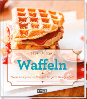 • Schritt-für-Schritt-Abbildungen mit hilfreichen Tricks und Tipps • Über 40 süsse und herzhafte Rezepte für köstlich vielseitigen Waffelgenuss • Grundrezepte für abwechslungsreiche Teige Ob belgische Vanille-Waffeln für ein ausgedehntes Frühstück am Wochenende, Spinat-Ricotta-Waffeln mit gerösteten Pinienkernen oder mit Schinken und Käse als Sandwich für den überraschenden Mittagssnack, Mehrkornwaffeln mit Avocado und Tomaten-Mandel-Pesto für ein pikantes Abendessen, süsse Bananensplit-Waffeln für ein Dessert - die hier gezeigte Vielfalt verspricht variationsreiche Gaumenfreuden für jeden Tag und für jede Gelegenheit. Hier ist für jede Füllung und für jeden Belag genau das Richtige dabei. Das Technikkapitel stellt die gängigen Waffeleisen und deren Benutzung vor. Alles über Waffeln Die wichtigsten Zutaten - Kleine Waffelkunde - Küchenausstattung - Schritt-für-Schritt zur perfekten Waffel - Waffelvariationen Waffelteige mit Vollkorn-, Buchweizen- oder Maismehl, mit Buttermilch, auf Sauerteig- oder Hefeteigbasis Rezepte 16 Rezepte für Frühstück & Brunch 12 Rezepte für Lunch & Abendessen 11 Rezepte für Desserts Grundrezepte für Teige und Saucen