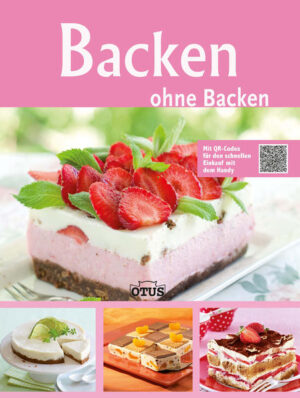 Im Handumdrehen und ganz ohne Backofen herrliche Kuchen und Torten „zaubern“ – das macht sich dieses Buch zur Aufgabe. Wir haben für Sie viele herrliche Rezepte von der fruchtigen Himbeertorte über leckere Keks-Stracciatella-Schnitten bis hin zu wunderbarem Tiramisu und schmackhaften Waffelkreationen zusammengestellt. Lassen Sie sich von den wunderschönen Bildern inspirieren. Die Zubereitung ist einfach und wird Schritt für Schritt erklärt. Zudem können für den schnellen Einkauf sämtliche Einkaufslisten zu allen Rezepten via QR-Code aufs Handy geladen werden. Viel Vergnügen und gutes Gelingen beim Backen ohne Backen.