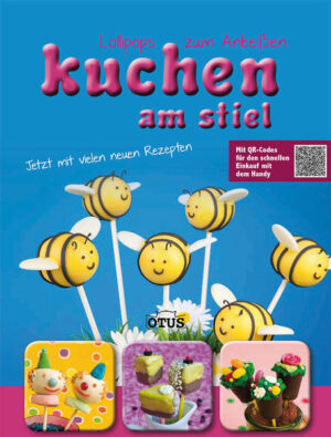 Witzige Motive, bunt dekoriert und absolut lecker im Geschmack, so kennen kleine und große Naschkatzen die zuckersüßen Kuchen am Stiel. Ob zu einer Feier, einem Kindergeburtstag oder einfach als Mitbringsel zu einer Party sind die neuen Minikuchen am Stiel raffinierter Kuchengenuss und ein wahrer Augenschmaus. Eigentlich zu schade, um gleich vernascht zu werden … Zudem können für den schnellen Einkauf sämtliche Einkaufslisten zu allen Rezepten via QR-Code aufs Handy geladen werden.