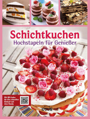 Ob Geburtstagsparty oder Kaffeeklatsch mit Freunden und Familie – diese Rezepte für aufregende Schichtkuchen werden Sie begeistern. Beeindruckende Torten sind nicht nur etwas für gestandene Konditoren – mit einfachen Rezepten zum Nachbacken werden Ihnen wahre Backkunstwerke gelingen. Probieren Sie neben Klassikern wie dem Frankfurter Kranz auch ausgefallene Kreationen wie eine Flockentorte mit Mohnsahne. Zudem können für den schnellen Einkauf sämtliche Einkaufslisten zu allen Rezepten via QR-Code aufs Handy geladen werden.