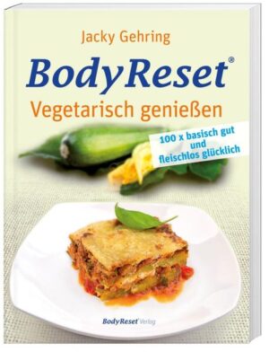 BodyReset ist seit über zehn Jahren eines der erfolgreichsten und nachhaltigsten Programme gegen die Folgen einer zu säurelastigen Lebensweise wie Übergewicht, Haarausfall, Besenreiser und Cellulite. Skandalmeldungen über Gammelfleisch und Deklarationsbetrug, den fragwürdigen Einsatz von Hormonen und Antibiotika und tierquälerische Methoden in der Massentierhaltung lassen immer mehr Menschen über ihr Konsumverhalten nachdenken. Wenn es um die Gesundheit geht, steht heute zweifelsfrei fest, dass Vegetarier schlanker, fitter und glücklicher sind als ihre fleischessenden Zeitgenossen. Die Erkenntnis setzt sich durch, dass wir mit unserer Gesundheit einen hohen Preis bezahlen, wenn wir Lebensmittel konsumieren, die uns zwar satt machen, unseren Körper aber an lebenswichtigen Nähr- und Vitalstoffen mangeln lässt! Jacky Gehring zeigt ihren Leserinnen und Lesern mit ihrem dritten Kochbuch, wie sie auch vegetarisch oder vegan und absolut diätfrei schlank, fit und attraktiv werden können. Das 'Reset' startet mit dem beiliegenden 14-Tage-Ernährungsplan, der Neutralisationsphase. Das heisst: Der Körper wird von Speichern und Deponieren auf Mobilisieren und Loslassen programmiert. Jacky Gehring: Was sind schon zwei Wochen gegen den Rest eines gesunden und vitalen Lebens?