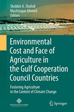 Honighäuschen (Bonn) - This volume presents the outcome of an Agriculture Workshop organized by the Gulf Research Centre Cambridge (GRCC) and held at Cambridge University, UK during the Gulf Research Meeting 11-14 July 2012. Co-directed by the editors, the workshop, entitled Environmental Cost and Changing Face of Agriculture in the Gulf States was attended by participants from Australia, Bahrain, India, Kuwait, Oman, Saudi Arabia, Turkey, UAE, UK and Morocco. These scientists, educators, researchers, policy makers and managers share their experience in agriculture in the Gulf States, with the aim of helping to improve agriculture production and thus bridge the gap between local production and the food import. The papers gathered here were presented at the workshop and have all passed through rigorous peer review by renowned scientists. The diverse papers present various aspects of agriculture production in the evolving face of climate change and dwindling water resources in the region. The book covers topics such as the prospects of agriculture in a changing climate