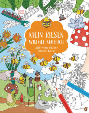 Mein Riesen-Wimmel-Malbuch - Unterwegs mit der kleinen Biene | Honighäuschen