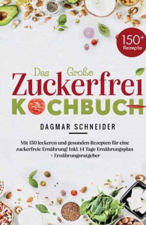 "Das Große Zuckerfrei Kochbuch" von Dagmar Schneider ist Ihr ultimativer Begleiter auf dem Weg zu einer gesunden und zuckerfreien Ernährung. Wenn Sie sich in der Herausforderung wiederfinden, zuckerfrei zu leben, ohne dabei auf Genuss und Vielfalt verzichten zu müssen, dann ist dieses Buch genau das, was Sie brauchen. Dagmar Schneider, eine erfahrene Ernährungsexpertin, nimmt Sie an die Hand und führt Sie durch die Welt der zuckerfreien Ernährung. Mit ihrem umfangreichen Wissen zeigt sie Ihnen, wie Sie Zucker in Ihrer Ernährung durch gesunde Alternativen ersetzen können, ohne dass Sie auf Geschmack verzichten müssen. Dieses Buch ist eine wahre Schatzkiste voller Ideen, wie Sie auch im stressigen Alltag und Berufsleben zuckerfrei bleiben können. In diesem Buch finden Sie eine Sammlung von 150 Rezepten, die in verschiedenen Kategorien unterteilt sind, sodass für jeden Geschmack und jede Mahlzeit etwas dabei ist. Von Frühstück über Mittag- bis hin zu Abendessen - jedes Rezept kommt mit genauen Nährwertangaben und Zubereitungszeiten, um Ihnen die Zubereitung so einfach wie möglich zu machen. Ein besonderes Highlight ist der 14-Tage-Ernährungsplan, der speziell für Sie entwickelt wurde, um den Einstieg in die zuckerfreie Ernährung zu erleichtern. Dieser Plan ist eine praktische Hilfe, um sich jeden Tag ausgewogen und zuckerfrei zu ernähren. Mit dem individuellen Einkaufszettel, der auf Ihre Rezeptauswahl abgestimmt ist, wird das Einkaufen zum Kinderspiel. So haben Sie stets alle benötigten Zutaten parat und können sich voll und ganz auf das Kochen konzentrieren. "Das Große Zuckerfrei Kochbuch" ist mehr als nur ein Rezeptbuch