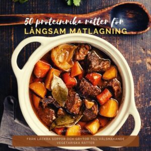 Dags för långkokaren och proteinrika rätter! Om du letar efter goda receptidéer för din slow cooker har du kommit till rätt ställe. Med femtio matlagningsförslag som har något för varje tillfälle och smak. Vad sägs om kyckling enchiladas från långkokaren? Är du sugen på en potatis- eller zucchini-soppa? Letar du efter goda idéer för huvudrätter som kan tillagas i långkokaren? Vill du ha en försiktigt tillagad gryta med pumpa och quinoa...? ...eller en rejäl kikärts- och auberginegryta? Slå till nu och njut av långkokarens proteinrika värld!