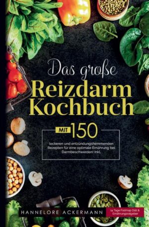 "Das große Reizdarm Kochbuch" von Hannelore Ackermann ist Ihr umfassender Ratgeber, um Darmbeschwerden wie Magenprobleme, Durchfall und Verstopfungen effektiv zu behandeln und Ihr tägliches Wohlbefinden signifikant zu steigern. In diesem Buch finden Sie eine sorgfältig zusammengestellte Sammlung von 150 leckeren und entzündungshemmenden Rezepten, die speziell für Menschen mit sensiblen Verdauungssystemen entwickelt wurden. Hannelore Ackermann, eine erfahrene Ernährungsexpertin, versteht die Herausforderungen, die mit Darmbeschwerden einhergehen. Sie bietet Ihnen nicht nur Rezepte, sondern auch wertvolle Einblicke in Lebensmittel, die Unverträglichkeiten wie Schmerzen im linken Unterbauch, Fieber und Krämpfe auslösen können. Mit einer klaren Übersicht geeigneter Lebensmittel unterstützt sie Sie dabei, die richtigen Ernährungsentscheidungen zu treffen. Das Herzstück des Buches ist eine 14-Tage FODMAP Diät, die einen leichten Einstieg in die entzündungshemmende Ernährung ermöglicht. Diese Diät, speziell für Sie entwickelt, ist strukturiert in Frühstück, Mittag- und Abendessen für jeden Tag, um sicherzustellen, dass Sie zu jeder Tageszeit mit einem passenden, gesunden Gericht versorgt sind. Die Rezepte in diesem Buch sind vielfältig und decken verschiedene Kategorien ab. Sie kommen mit detaillierten Nährwertangaben und Zubereitungszeiten, sodass sie auch für einen anspruchsvollen und stressigen Arbeitsalltag geeignet sind. Ob zu Hause oder bei der Arbeit - Sie haben immer Zugriff auf nährstoffreiche, entzündungshemmende Gerichte. Ein individueller Einkaufszettel, der auf Ihre Rezeptauswahl zugeschnitten ist, hilft Ihnen, effizient und zielgerichtet einzukaufen. So sparen Sie Zeit und stellen sicher, dass Sie alle benötigten Zutaten zur Hand haben. Mit "Das große Reizdarm Kochbuch" und der exklusiven 14-Tage FODMAP Diät von Hannelore Ackermann erhalten Sie nicht nur ein Kochbuch, sondern einen umfassenden Ratgeber, der Ihnen hilft, Ihre Darmgesundheit zu verbessern und wieder voll am Leben teilzunehmen.