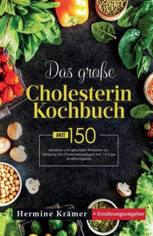 "Das große Cholesterin Kochbuch" von Hermine Krämer ist Ihr Schlüssel zur natürlichen Senkung des Cholesterinspiegels und zur Verbesserung Ihrer Blutwerte. Dieses Buch ist eine unverzichtbare Ressource für alle, die mit einem hohen Cholesterinspiegel konfrontiert sind und nach wirksamen, schmackhaften und gesunden Ernährungslösungen suchen. In diesem umfassenden Ratgeber finden Sie 150 leckere Rezepte, die speziell darauf ausgerichtet sind, Ihren Cholesterinspiegel zu senken und Ihr Risiko für Durchblutungsstörungen, Herz-Kreislauf-Erkrankungen und andere verwandte Gesundheitsprobleme zu minimieren. Hermine Krämer, eine erfahrene Ernährungsexpertin, bietet nicht nur köstliche Rezepte, sondern auch ein tiefgreifendes Verständnis dafür, welche Lebensmittel zur Entstehung von Herz-Kreislauf-Beschwerden beitragen können. Neben einer sorgfältig kuratierten Liste von geeigneten Lebensmitteln enthält das Buch einen praktischen 14-Tage-Ernährungsplan, der Ihnen den Einstieg in eine cholesterinbewusste Ernährung erleichtert. Die Rezepte, die in verschiedene Kategorien unterteilt sind, kommen mit detaillierten Nährwertangaben und Zubereitungszeiten, sodass sie auch für einen anspruchsvollen und hektischen Alltag geeignet sind. Das Buch bietet zudem die Flexibilität, Mahlzeiten vorzubereiten und mit zur Arbeit zu nehmen, um sicherzustellen, dass Sie auch unterwegs cholesterinbewusst essen können. Ein individueller Einkaufszettel, der auf Ihre Rezeptauswahl abgestimmt ist, unterstützt Sie dabei, effizient und zielgerichtet einzukaufen. Mit dem "Großen Cholesterin Kochbuch" und dem exklusiven 14-Tage-Ernährungsplan von Hermine Krämer erhalten Sie nicht nur eine Sammlung von Rezepten, sondern einen umfassenden Ratgeber, der Ihnen hilft, aktiv Ihre Gesundheit zu verbessern und sich jeden Tag über köstliche, cholesterinarme Gerichte zu freuen.