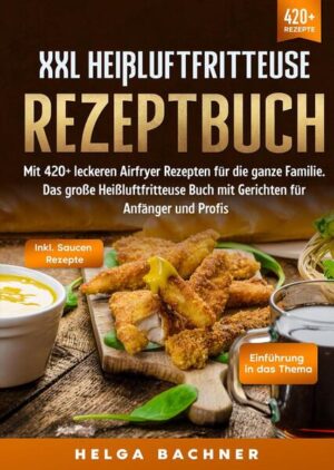 Dieses Heißluftfritteuse Kochbuch ist voll von köstlichen, leicht zuzubereitenden Rezepten! Mit über 420+ Rezepten zur Auswahl, finden Sie in diesem Kochbuch bestimmt das, wonach Sie suchen... Was ist eine Heißluftfritteuse und wie funktioniert sie? Ähnlich wie ein Umluftofen kann eine Heißluftfritteuse Gerichte backen und braten, aber ihr Design ermöglicht ein schnelleres und gleichmäßigeres Garen für besonders knusprige Ergebnisse. Das Gerät ist mit einem Heizmechanismus und einem Gebläse ausgestattet, das in die Oberseite eingebaut ist. Es heizt sich schnell auf und sorgt für eine rasche Zirkulation der heißen Luft, die das Essen im Metallkorb gart. Solange die Fritteuse nicht überfüllt ist, erhält das Gericht durch die konzentrierte Hitzequelle eine knusprige, fast frittierte Textur. Ist das Kochen mit einer Heißluftfritteuse gesund? Die große Attraktivität der Heißluftfritteuse besteht darin, dass sie mit wenig Öl eine sehr knusprige Textur erzeugt, was sie zu einer gesunden Alternative zum traditionellen Frittieren macht. Mit einer Heißluftfritteuse genügt es, die Zutaten in ein paar Teelöffeln Öl zu schwenken (oder bei einigen Rezepten das Öl ganz wegzulassen), um ein köstlich knuspriges Gericht mit deutlich weniger Fett und Kalorien zu erhalten. Hier einige Tipps… - Heizen Sie die Heißluftfritteuse vor, bevor Sie das Essen hineinlegen. Auch wenn Sie das Essen im Backofen zubereiten, heizen Sie ihn ein paar Minuten vor, bevor Sie das Essen hineinlegen. Bei einer Heißluftfritteuse ist der Vorgang derselbe. Der Geschmack der Speisen wird im vorgeheizten Zustand noch besser sein. Trotzdem ist dies ein einfacher Schritt, den viele Menschen vergessen. Aus diesem Grund ist es wichtig, diesen Ratschlag zu beherzigen. - Geben Sie die Gewürze in das Öl, bevor Sie sie über die Speisen verteilen. Viele Menschen wissen nicht, dass die Luftzirkulation in diesem Gerät sehr stark ist. Deshalb können einige leichte Gewürze weggeblasen werden. Wenn Sie das verhindern wollen, tun Sie, was die Überschrift sagt, und mischen Sie einige Gewürze mit Öl. Das Öl hält die Gewürze und Kräuter auf dem Essen. - Vermeiden Sie die Verwendung von Antihaft-Aerosolspray, um Ihre Fritteuse nicht zu beschädigen. Viele Menschen wissen nicht, dass Antihaft-Kochsprays Zusatzstoffe enthalten können. Diese Zusatzstoffe können die Antihaftbeschichtung Ihres Geräts beschädigen. Aus diesem Grund sollten Sie sie meiden. Es gibt jedoch eine perfekte Alternative. Sie können eine Sprühflasche kaufen und Ihr Öl in diese Flasche füllen. (mehr Informationen finden Sie im Buch)