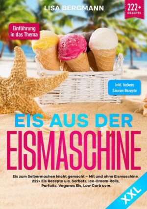 Dieses Eiscreme-Rezeptbuch ist voll von köstlichen, leicht zuzubereitenden Rezepten! Mit über 222+ Rezepten zur Auswahl, finden Sie in diesem Kochbuch bestimmt das, wonach Sie suchen... Die Geheimnisse eines guten gefrorenen Desserts Sobald Sie wissen, wie Sie die Eismaschine benutzen, können Sie loslegen! Hier sind einige praktische Tipps... - Ein gefrorenes Dessert, das frisch aus der Eismaschine kommt, hat eine weiche Konsistenz. Wenn es zu weich ist und Sie Kugeln daraus machen wollen, stellen Sie es eine Stunde lang in den Gefrierschrank, damit es fester wird. - Um die Eismaschine optimal nutzen zu können, empfiehlt es sich, die Basiszubereitung vorher in den Kühlschrank zu stellen, damit sie schneller die gewünschte eisige Konsistenz erhält. Wenn Sie gefrorene Früchte verwenden, können Sie den Schritt des Kühlens überspringen. - Manch einer mag geneigt sein, die Zuckermenge in einem Eisdessertrezept zu reduzieren