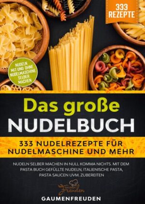 Das große Nudel Kochbuch - Mit 333 Rezepten für die ganze Familie! Probiers mal mit Gemütlichkeit! Zusammen mit Freunden und Familie am Tisch sitzen und einfach nur genießen - was gibt es Schöneres? Alles lässt sich bequem vorbereiten und die Küche ist bereits aufgeräumt, wenn die Gäste kommen. Lieben Sie den Geschmack von Pasta? Nudeln selbst gemacht? Mit oder ohne Nudelmaschine Pasta ist seit Generationen der Favorit von Millionen von Menschen. Die Einfachheit, die Schnelligkeit des Kochens und die schiere Vielfalt machen Pasta zu einer ansprechenden Mahlzeit unter der Woche oder zu einem Gericht, das das Herzstück eines viel größeren Dinners sein kann. In der großen Welt der köstlichen Pasta tradizionale wimmelt es nur so von unterschiedlichen Sorten, die sich in Form, Geschichte und gastronomischem Zweck unterscheiden. Jenseits von Spaghetti oder den bequemen und vertrauten Ravioli gibt es ein ganz anderes Reich von Nudelformen - von denen viele nicht auf Ihrer durchschnittlichen Speisekarte auftauchen werden. Nichtsdestotrotz können Sie diesen Leitfaden nutzen, um selbst einige der obskursten Nudelformen und ihre Zwecke zu erkennen. Besitzen Sie eine Nudelmaschine und sind Sie daran interessiert, köstliche hausgemachte Nudeln zu machen, die gesünder und frischer sind als jede Pasta, die Sie im Laden kaufen können?