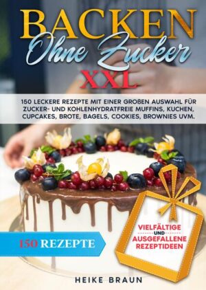 Dieses Backen ohne Zucker Kochbuch ist voll von köstlichen, leicht zuzubereitenden Rezepten! Mit 150 Rezepten zur Auswahl, finden Sie in diesem Kochbuch bestimmt das, wonach Sie suchen... Studien haben gezeigt… ...dass die Low-Carb-Diät sehr effektiv bei der Gewichtsreduzierung ist. Neben der Gewichtsabnahme bietet die kohlenhydratarme Ernährung weitere gesundheitliche Vorteile, darunter die Senkung des Bluthochdrucks, die Senkung hoher Cholesterinwerte, die Verringerung des Risikos von Herz-Kreislauf-Erkrankungen, die Umkehrung von Diabetes und sogar die Vorbeugung einiger Krebsarten. Sie erfahren, wie Sie den größtmöglichen Nutzen aus einer Diabetikerdiät ziehen, ohne auf Desserts und Süßigkeiten zu verzichten. Süßigkeiten heben die Stimmung und tragen zur Produktion von Serotonin im Körper bei - dem Glückshormon. Viele Menschen mögen Süßigkeiten, manche haben Angst davor, sie zu essen, weil sie zusätzliche Kalorien zu sich nehmen, Angst vor einem Anstieg des Blutzuckerspiegels haben oder aus anderen Gründen. Nicht jeder weiß, dass es harmlose Desserts gibt, die weder Zucker noch ungesunde Süßstoffe enthalten. Es ist wichtig, gesunde Süßigkeiten zu wählen. Darin finden Sie Informationen über nützliche Süßstoffe und solche, die vermieden werden sollten. Hier sind die Gründe, warum Sie Heißhunger auf Zucker haben… 1. Sie essen zu wenig gesunde Lebensmittel oder essen falsch: Wenn Sie nicht genug essen, sucht Ihr Körper nach schneller Energie aus anderen Quellen. Und zuckerreiche Lebensmittel geben Ihnen sofort Energie, also essen Sie sie. 2. Schlechte Gewohnheiten: Du lernst schlechte Gewohnheiten kennen. Du isst zum Beispiel gerne Eis oder Schokoriegel täglich. Aus dieser Angewohnheit wird eine Zuckersucht. 3. Sie ernähren sich unausgewogen: Wenn Sie zu viel Stärke und zu wenig Eiweiß und/oder Fett zu sich nehmen, dann verspüren Sie ein Verlangen nach Zucker. Wenn Sie ein stärkereiches Gericht essen, werden die Kalorien schnell absorbiert, sodass Sie sich nicht länger satt fühlen und Heißhunger auf Zucker haben. (mehr Informationen finden Sie im Buch)