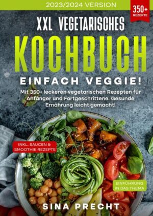 Dieses Vegetarische-Kochbuch ist voll von köstlichen, leicht zuzubereitenden Rezepten! Mit über 350+ Rezepten zur Auswahl, finden Sie in diesem Kochbuch bestimmt das, wonach Sie suchen... Die vegetarische Ernährung hat in den letzten Jahren stark an Popularität gewonnen. Einigen Studien zufolge machen Vegetarier etwa 6 % bzw. 5 % der Bevölkerung in Nordamerika und Europa aus, während in Asien etwa 19 % der Bevölkerung Vegetarier sind. Abgesehen von den ethischen und ökologischen Gründen, die für einen Verzicht auf Fleisch sprechen, kann eine gut durchdachte vegetarische Ernährung auch das Risiko chronischer Krankheiten verringern, die Gewichtsabnahme unterstützen und die Qualität der Ernährung verbessern. Dieses Buch bietet einen Leitfaden für Einsteiger in die vegetarische Ernährung, einschließlich jeder Menge leckerer Rezeptideen. Die vegetarische Ernährung wird mit einer Reihe von gesundheitlichen Vorteilen in Verbindung gebracht. Tatsächlich zeigen Studien, dass Vegetarier tendenziell eine bessere Ernährungsqualität haben als Fleischesser und eine höhere Aufnahme wichtiger Nährstoffe wie Ballaststoffe, Vitamin C, Vitamin E und Magnesium. Eine vegetarische Ernährung kann auch verschiedene andere gesundheitliche Vorteile mit sich bringen. Kann die Gewichtsabnahme fördern Die Umstellung auf eine vegetarische Ernährung kann eine wirksame Strategie sein, wenn Sie abnehmen wollen. Eine Überprüfung von 12 Studien ergab, dass Vegetarier in 18 Wochen im Durchschnitt 2 Kilogramm mehr abnahmen als Nicht-Vegetarier. Ebenso zeigte eine 6-monatige Studie an 74 Menschen mit Typ-2-Diabetes, dass eine vegetarische Ernährung bei der Reduzierung des Körpergewichts fast doppelt so wirksam ist wie eine kalorienarme Ernährung. Außerdem zeigte eine Studie aus dem Jahr 2009 mit fast 61.000 Erwachsenen, dass Vegetarier tendenziell einen niedrigeren Body-Mass-Index (BMI) haben als Allesesser - der BMI ist ein Maß für das Körperfett auf der Grundlage von Größe und Gewicht. Es sind jedoch weitere Untersuchungen erforderlich, um zu verstehen, welche spezifischen Aspekte der vegetarischen Ernährung oder Lebensweise für diesen Zusammenhang verantwortlich sein könnten. Kann das Krebsrisiko senken Einige Forschungsergebnisse deuten darauf hin, dass eine vegetarische Ernährung mit einem geringeren Krebsrisiko verbunden sein könnte - einschließlich Brust-, Dick- und Mastdarmkrebs. Die derzeitige Forschung beschränkt sich jedoch auf Beobachtungsstudien, die einen Zusammenhang zwischen Ursache und Wirkung nicht beweisen können. Es ist zu beachten, dass einige Studien zu widersprüchlichen Ergebnissen gekommen sind. Daher ist weitere Forschung erforderlich, um zu verstehen, wie sich Vegetarismus auf das Krebsrisiko auswirken kann. (mehr Informationen finden Sie im Buch)