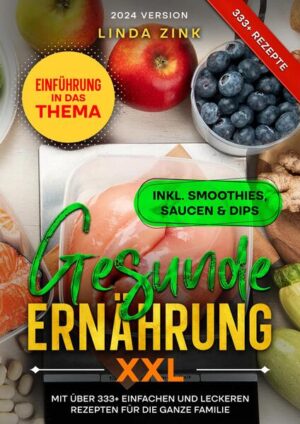 Dieses Gesunde Ernährung Kochbuch ist voll von köstlichen, leicht zuzubereitenden Rezepten! Mit über 333+ Rezepten zur Auswahl, finden Sie in diesem Kochbuch bestimmt das, wonach Sie suchen... Um sich gesünder zu ernähren… …sollten Sie mit kleinen Veränderungen beginnen. Achten Sie darauf, dass jede Mahlzeit oder jeder Snack nährstoffreiche Lebensmittel enthält, und versuchen Sie, verarbeitete Lebensmittel zu vermeiden. Je nachdem, wen Sie fragen, kann "gesunde Ernährung" viele Formen annehmen. Es scheint, dass jeder, einschließlich medizinischer Fachleute, Wellness-Fachleute, Kollegen und Familienmitglieder, eine Meinung darüber hat, wie man sich am gesündesten ernährt. Außerdem können Ernährungsartikel, die Sie online lesen, mit ihren widersprüchlichen - und oft unbegründeten - Vorschlägen und Regeln geradezu verwirrend sein. Das macht es nicht einfach, wenn man sich einfach nur gesund ernähren möchte, wie es einem passt. Die Wahrheit ist, dass gesunde Ernährung nicht kompliziert sein muss. Es ist durchaus möglich, Ihren Körper zu ernähren und gleichzeitig die Lebensmittel zu genießen, die Sie lieben. Schließlich ist Essen dazu da, genossen zu werden - und nicht, um gefürchtet, gezählt, gewogen und verfolgt zu werden. Warum ist es wichtig, gesund zu essen? Bevor wir darauf eingehen, was gesunde Ernährung bedeutet, ist es wichtig zu erklären, warum sie wichtig ist. Erstens ist die Nahrung der Treibstoff und liefert die Kalorien und Nährstoffe, die Ihr Körper braucht, um zu funktionieren. Wenn Ihre Ernährung einen Mangel an Kalorien oder einem oder mehreren Nährstoffen aufweist, kann Ihre Gesundheit darunter leiden. Ebenso kann es zu einer Gewichtszunahme kommen, wenn Sie zu viele Kalorien zu sich nehmen. Menschen mit Fettleibigkeit haben ein deutlich erhöhtes Risiko für Krankheiten wie Typ-2-Diabetes, obstruktive Schlafapnoe sowie Herz-, Leber- und Nierenerkrankungen. Außerdem wirkt sich die Qualität Ihrer Ernährung auf Ihr Krankheitsrisiko, Ihre Lebenserwartung und Ihre geistige Gesundheit aus. Während eine Ernährung, die reich an extrem verarbeiteten Lebensmitteln ist, mit einer erhöhten Sterblichkeit und einem größeren Risiko für Krankheiten wie Krebs und Herzkrankheiten in Verbindung gebracht wird, wird eine Ernährung, die hauptsächlich aus vollwertigen, nährstoffreichen Lebensmitteln besteht, mit einer höheren Lebenserwartung und einem besseren Schutz vor Krankheiten in Verbindung gebracht. Eine Ernährung, die reich an stark verarbeiteten Lebensmitteln ist, kann auch das Risiko für depressive Symptome erhöhen, insbesondere bei Menschen, die sich weniger bewegen. Wenn Ihre derzeitige Ernährung einen hohen Anteil an extrem verarbeiteten Lebensmitteln und Getränken wie Fast Food, Limonaden und zuckerhaltigen Cerealien, aber einen geringen Anteil an vollwertigen Lebensmitteln wie Gemüse, Nüssen und Fisch aufweist, nehmen Sie wahrscheinlich nicht genügend bestimmte Nährstoffe zu sich, was sich negativ auf Ihre allgemeine Gesundheit auswirken kann. Zusammenfassung Eine gesunde Ernährung ist aus vielen Gründen wichtig, z. B. um den Körper mit Nährstoffen zu versorgen, das Krankheitsrisiko zu senken, die Lebenserwartung zu erhöhen und ein optimales geistiges und körperliches Wohlbefinden zu fördern. (mehr Informationen finden Sie im Buch)