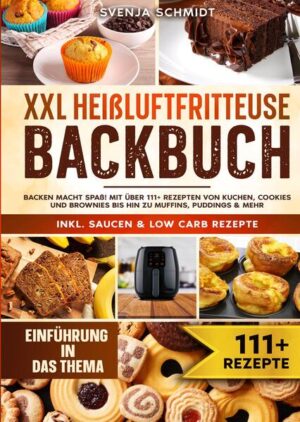 Dieses Heißluftfritteuse-Backbuch ist voll von köstlichen, leicht zuzubereitenden Rezepten! Mit über 111+ Rezepten zur Auswahl, finden Sie in diesem Kochbuch bestimmt das, wonach Sie suchen... Die Funktionsweise von Heißluftfritteusen ist einfach zu verstehen. Heiße Luft zirkuliert die von Ihnen eingelegten Lebensmittel. Wie bei jedem anderen Kochvorgang sorgt eine chemische Reaktion, der so genannte Maillard-Effekt, für das farbige Aussehen und den Geschmack der Lebensmittel. Die erhitzte Luft in der Fritteuse enthält feine Öltröpfchen, die den Lebensmitteln die Feuchtigkeit entziehen. Interessanterweise müssen Sie für einen erfolgreichen Garprozess keine große Menge Öl einfüllen. Sie können nur einen Esslöffel verwenden und erhalten knusprige, traditionell frittierte Lebensmittel, die köstlich schmecken. Das Ergebnis ist ein Gericht, das keine ungesunden Fette und Kalorien enthält. Was man in einer Heißluftfritteuse backen kann und was nicht Was Sie backen können Kekse Wie oben erläutert, zirkuliert die heiße Luft in einer Heißluftfritteuse schneller - das bedeutet, dass es nur 5 Minuten dauern kann, eine kleine Menge Kekse zu backen. Achten Sie darauf, den Korb der Fritteuse mit Butter oder Kochspray zu bestreichen, damit die Kekse nicht kleben bleiben. Sie können den Boden auch mit Folie oder Backpapier auslegen. Abgesehen von geringfügigen Anpassungen bei der Backzeit und der Temperatur, ist das Backen von Plätzchen in einer Heißluftfritteuse so ziemlich dasselbe wie im Backofen. Halten Sie sich von Belägen fern, die schmelzen könnten, da sie verbrannt werden könnten. Kuchen, Muffins und Brote Diese Teige sind relativ dicht und gehören zu den unkompliziertesten Backwaren, die Sie herstellen können. Da die Oberfläche solcher Teige in engen Kontakt mit dem Heizelement der Heißluftfritteuse kommt, erhalten sie beim Backen in der Heißluftfritteuse eine leicht karamellisierte, knusprige Oberfläche. Der Kern bleibt jedoch weich und flauschig, genau wie im Backofen. Zimtschnecken Zimtschnecken sind überraschenderweise eines der besten Gerichte, die man in der Fritteuse backen kann. Achten Sie nur darauf, dass Sie es richtig machen - schneiden Sie sie in kleinere Stücke, und backen Sie nicht zu viele auf einmal. Wenn Sie gefrorenen Zimtrollenteig verwenden, brauchen Sie nur etwa 9 bis 11 Minuten, um sie perfekt zu backen. Doughnuts Doughnuts werden auf herkömmliche Weise durch Frittieren zubereitet. Neben der großen Menge an Zucker, mit der sie bestrichen werden, ist es auch das zusätzliche Öl, das uns davon abhält, zu viele von ihnen zu essen. Aber was wäre, wenn wir Ihnen sagen würden, dass Sie mit einer Heißluftfritteuse ebenso köstliche Leckereien ohne all das zusätzliche Fett und die Kalorien zubereiten können? Wenn Sie die Zeit und die Temperatur anpassen und darauf achten, dass zwischen den einzelnen Doughnuts genügend Platz ist, können Sie zu Hause gesündere Doughnuts backen. (mehr Informationen finden Sie im Buch)