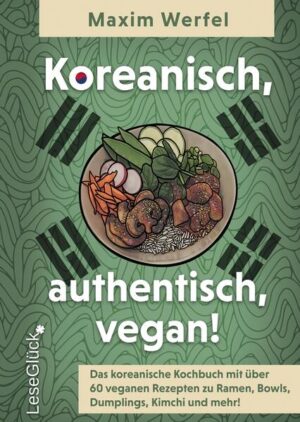 Du sehnst dich nach einem einzigartigen, veganen Geschmackserlebnis? Du hast keine Lust mehr auf plumpen Tofu, Fleischersatz aus Soja oder langweiliges Gemüse? Du brauchst einfach etwas Gesundes, Frisches, Selbstgekochtes und unglaublich Leckeres in deinem Alltag? Und das alles authentisch, koreanisch? Dann ist „Koreanisch, authentisch, vegan!“ genau das richtige für dich! KLAPPENTEXT: In diesem Kochbuch werden leckere, vegane Rezepte vorgestellt, die du auf einfachste Weise nachkochen kannst. Die Rezepte sind simpel aufgebaut und bieten für Einsteiger sowie Profis eine gute Möglichkeit sich mit der koreanischen Küche vertraut zu machen. Genauso helfen umfangreiche Erklärungen dabei, das nötige Hintergrundwissen zu erlangen, um vegan, koreanisch zu kochen. In diesem veganen, koreanischen Kochbuch erwarten dich: - Über 60 authentisch koreanische, völlig vegane Rezepte zum Nachkochen und Genießen - Wissenswertes zu exotischen Zutaten und wo du sie herbekommst - ideal für den authentischen Geschmack - Von Eingelegtem über Suppen und Banchan bis hin zu kalten und warmen Gerichten sowie Desserts und Getränken ist für jeden Anlass was dabei - Bilder zu jedem Gericht, die persönlich nachgekocht und präsentiert wurden - vom Hobbykoch für Hobbyköche - Und vieles mehr! Saftiger Kimchi, herzhaft-knusprig gebratener Tofu in süßlich-würziger Sauce, frittierter Blumenkohl in einem Mantel aus süß-scharfer Chilipaste und Sesam … Diese und viele weitere Gerichte warten bloß darauf, von dir nachgekocht und probiert zu werden! Wieso zögerst du noch? Mach dich bereit für eine spannende, kulinarische Reise nach Korea. Und das komplett vegan! Tauche ein in die köstliche Küche Koreas, indem du auf „Jetzt kaufen“ klickst, und erlebe die koreanische Küche, wie du sie noch nie gegessen hast.