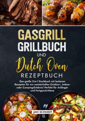 Entdecke die ultimative Kocherfahrung mit einem 2-in-1-Kochbuch, das sowohl die Kunst des Grillens mit einem Gasgrill als auch das Kochen mit einem Dutch Oven meisterhaft kombiniert. Dieses Kochbuch ist ideal für alle Outdoor-Kochbegeisterten, die die Vielseitigkeit beider Kochmethoden voll ausschöpfen möchten. Warum dieses Kochbuch wählen? Hier sind die Vorteile beider Kochmethoden: - Schnelles und präzises Grillen: Erlebe die Bequemlichkeit und Kontrolle eines Gasgrills mit schnellem Anzünden und präziser Temperaturregelung für perfekt gegrillte Gerichte. - Vielseitigkeit des Dutch Ovens: Nutze die robuste und vielseitige Art des Dutch Ovens für Schmoren, Braten, Backen und mehr - ideal für das Kochen im Freien. - Geringe Rauchentwicklung und intensiver Geschmack: Genieße das raucharme Kochen eines Gasgrills und die geschmacksintensivierende Wirkung des langsamen Garens im Dutch Oven. - Innovative Rezepte und einfache Anleitungen: Beide Kochtechniken bieten kreative Rezepte und leicht verständliche Anleitungen, die von Grillanfängern bis zu erfahrenen Outdoor-Köchen jedem zugänglich sind. Was bietet das Kochbuch? - Breite Auswahl an Rezepten: Von raffinierten Vorspeisen und Hauptgerichten bis hin zu verführerischen Desserts, sowohl auf dem Gasgrill zubereitet als auch im Dutch Oven gekocht. - Kreative und vielfältige Zubereitungsmethoden: Lerne neue Grill- und Kochtechniken kennen und erweitere Deinen kulinarischen Horizont mit abwechslungsreichen Geschmackskombinationen. - Praktische Tipps für beide Kochgeräte: Nutze die Tipps und Tricks, um das Beste aus Deinem Gasgrill und Dutch Oven herauszuholen. - Anpassungsfähige Rezepte für jede Gelegenheit: Egal, ob für eine große Grillparty oder ein gemütliches Essen im Freien, dieses Buch hat für jeden Anlass das passende Rezept. Dieses einzigartige 2-in-1-Kochbuch bietet Dir nicht nur eine Fülle von köstlichen Rezepten, sondern auch die Flexibilität, zwischen zwei beliebten Outdoor-Kochmethoden zu wählen. Hol es Dir jetzt und bringe Dein Kochen im Freien auf ein neues Level!