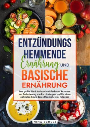 Erlebe die umfassenden Vorteile einer gesunden Ernährung mit diesem 2-in-1-Kochbuch, das sowohl entzündungshemmende als auch basische Rezepte bietet. Dieses Rezeptbuch ist Dein idealer Begleiter, wenn Du natürliche Wege suchst, um Entzündungen zu reduzieren, den Säure-Basen-Haushalt auszugleichen und Dein allgemeines Wohlbefinden zu verbessern. Warum dieses Kochbuch wählen? Hier sind die Vorteile beider Ernährungsweisen: - Reduzierung von Entzündungen und Schmerzen: Mit speziell ausgewählten, entzündungshemmenden Zutaten kannst Du Schmerzen lindern und die Beweglichkeit verbessern. - Förderung der Entgiftung und Energiegewinnung: Lerne, wie eine basische Ernährung Deinen Körper entgiftet und dir zugleich mehr Vitalität und Energie verleiht. - Stärkung des Immunsystems: Beide Ernährungsformen sind reich an Antioxidantien, Vitaminen und Mineralien, die Dein Immunsystem unterstützen und dich widerstandsfähiger gegen Krankheiten machen. - Verbesserung der Haut und Verdauung: Eine ausgeglichene Säure-Basen-Balance trägt zur Hautgesundheit bei und fördert eine gesunde Verdauung. Was bietet das Kochbuch? - Vielfältige Rezepte für jeden Geschmack: Entdecke alles von herzhaften Suppen und knackigen Salaten bis hin zu erfrischenden Smoothies und kreativen Hauptgerichten. Genieße auch cremige Aufstriche, gesunde Snacks und verführerische Desserts. - Einfache Zubereitung: Die Rezepte sind sowohl für Anfänger als auch für erfahrene Köche leicht nachvollziehbar. - Umfassende Ratgeber: Neben den Rezepten bieten beide Abschnitte des Buches wertvolle Informationen und Hinweise, die dir helfen, die Prinzipien der entzündungshemmenden und basischen Ernährung besser zu verstehen und anzuwenden. Hol dir jetzt Dein Exemplar und beginne Deine Reise zu besserer Gesundheit und gesteigerter Lebensqualität!