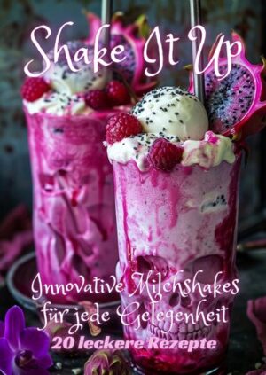 In "Shake It Up: Innovative Milchshakes für jede Gelegenheit" dreht sich alles um die Kunst des Milchshake-Machens, wobei traditionelle Rezepte neu interpretiert und mit überraschenden Zutaten kombiniert werden. Dieses Buch führt die Leser durch eine vielfältige Palette von Geschmacksrichtungen, von exotischen Früchten bis hin zu klassischen Dessertvarianten, die alle durch einzigartige Zusätze und Toppings verfeinert werden. Jedes Rezept ist darauf ausgelegt, nicht nur den Gaumen zu erfreuen, sondern auch das Auge zu begeistern, indem es die Shakes in kreative und farbenfrohe Darbietungen verwandelt, die perfekt für jegliche Anlässe geeignet sind.