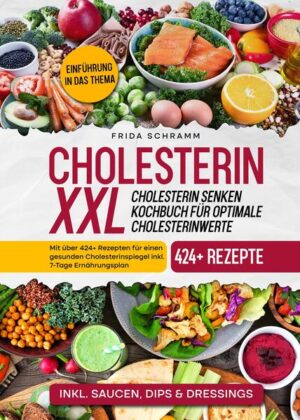 Dieses Cholesterin senken Kochbuch ist voll von köstlichen, leicht zuzubereitenden Rezepten! Mit 424+Rezepten zur Auswahl, finden Sie in diesem Kochbuch bestimmt das, wonach Sie suchen... Ihr Körper braucht Cholesterin… …um richtig zu funktionieren. Wenn Sie jedoch zu viel Cholesterin im Blut haben, kann es sich an den Wänden Ihrer Arterien festsetzen und diese verengen oder sogar blockieren. Dadurch sind Sie dem Risiko einer koronaren Herzkrankheit und anderer Herzerkrankungen ausgesetzt. Cholesterin wird auf Proteinen, den so genannten Lipoproteinen, durch das Blut transportiert. Ein Typ, LDL, wird manchmal als "schlechtes" Cholesterin bezeichnet. Ein hoher LDL-Spiegel führt zu einer Ablagerung von Cholesterin in den Arterien. Eine andere Art, HDL, wird manchmal als "gutes" Cholesterin bezeichnet. Es transportiert Cholesterin aus anderen Teilen Ihres Körpers zurück zur Leber. Dann entfernt die Leber das Cholesterin aus dem Körper. Was versteht man unter Cholesterin? Cholesterin ist eine fettähnliche Substanz, die von unserem Körper für den Aufbau der Zellen produziert wird. Obwohl es technisch gesehen kein Fett ist, ist Cholesterin in Lipide (Fette) eingeschlossen, die es ermöglichen, es durch den Blutkreislauf zu transportieren. Wenn bei Ihnen also ein Cholesterinproblem diagnostiziert wurde, ist es wichtig zu wissen, welche Art von Cholesterinproblem Sie haben. Es gibt drei Arten von Cholesterin, jede mit ihrer eigenen Rolle und einem "Zielwert", der als gesund gilt. - LDL steht für Lipoproteine niedriger Dichte. Der Grund, warum LDL-Cholesterin oft als "schlechtes" Cholesterin bezeichnet wird, liegt darin, dass zu viel LDL-Cholesterin dazu führen kann, dass sich Plaque an den Arterienwänden bilden kann. Je mehr LDL-Cholesterin sich im Blut befindet, desto größer ist das Risiko einer Herzerkrankung. - HDL steht für High-Density-Lipoproteine. HDL-Cholesterin wird als das "gute" Cholesterin bezeichnet, weil es das Cholesterin zur Leber transportiert, die es aus dem Körper ausscheidet. Ein hoher HDL-Cholesterinspiegel ist wünschenswert