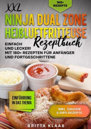 Dieses Dual-Zone-Kochbuch ist voll von köstlichen, leicht zuzubereitenden Rezepten! Mit über 160+ Rezepten zur Auswahl, finden Sie in diesem Kochbuch bestimmt das, wonach Sie suchen... Die Ninja Foodi Dual Zone Heißluftfritteuse… …ist viel mehr als nur eine Luftfritteuse, denn sie ist ein Sechs-in-Eins-Gerät, mit dem Sie zusätzlich zum Frittieren auch knusprig braten, aufwärmen, dehydrieren und backen können. Ein weiterer Pluspunkt dieses Geräts ist, dass Sie mit den beiden Kochfunktionen auch komplexere Gerichte zubereiten können. Das Gerät kann so programmiert werden, dass ein Gericht in beiden Fächern gegart wird und bei Bedarf gleichzeitig serviert werden kann. Wenn Sie das Abendessen aufschieben müssen, halten Sie einfach alles im Gerät warm, bis Sie es brauchen. In Anbetracht des sperrigen Gesamtdesigns der Ninja Foodi Dual Zone Heißluftfritteuse sind die beiden Garabteile ziemlich klein. Trotzdem ist genug Platz für so ziemlich alles, solange Sie größeres Fleisch oder Gemüse in Scheiben schneiden oder hacken. Dank der Griffe an der Vorderseite jedes Fachs können Sie es vor dem Garen oder während des Garvorgangs fest und sicher anfassen, um den Fortschritt zu überwachen. Letzteres ist wichtig, da die Lebensmittel nicht sichtbar sind. Außerdem ist es eine gute Übung, die Zutaten zu verschieben, um ein gleichmäßiges Garen zu gewährleisten. Leistung der Dual-Zone Die Ninja Foodi Dual Zone Heißluftfritteuse mag auf den ersten Blick etwas abschreckend wirken, aber wenn man sich fünf Minuten Zeit nimmt, um das Handbuch durchzugehen, ist man schnell auf dem Laufenden. Die Leistung erweist sich schnell als besonders beeindruckend, da alle programmierbaren Modi in ihren jeweiligen Kategorien hervorragend sind. Ein kleiner Wermutstropfen ist, dass man keine größeren Gegenstände, wie z. B. ein ganzes Hähnchen zum Braten, hineinlegen kann. Eine Wachtel vielleicht, aber nicht viel mehr. Einzelne Hähnchenteile, wie Keulen und Schenkel, eignen sich jedoch sehr gut. Sie können zwar jedes der einzelnen antihaftbeschichteten Fächer für sich allein verwenden, aber der eigentliche praktische Vorteil der Ninja Foodi Dual Zone ist die Dualzonen-Technologie und der Sync-Modus. Die Ninja Foodi Dual Zone funktioniert entweder mit den voreingestellten Reglern, oder Sie können diese manuell einstellen. Letzteres ist der richtige Weg, wenn Sie es genau richtig machen wollen, obwohl die Voreinstellungen auch gut funktionieren. Das Wichtigste dabei ist, das Gargut im Auge zu behalten. Wenn Sie mit dem Garen fertig sind, verfügt jedes der beiden Fächer über eine antihaftbeschichtete Frittierplatte, die beide spülmaschinenfest sind. Der Rest des Geräts kann mit einem feuchten Tuch abgewischt werden. (mehr Informationen finden Sie im Buch)