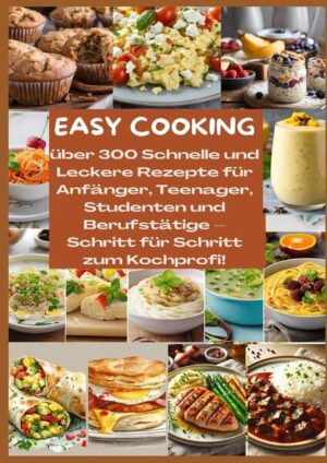 Kochen für Anfänger war noch nie so einfach! Dieses Kochbuch richtet sich an Anfänger, Teenager, Studenten und Berufstätige, die unkomplizierte, leckere und schnelle Gerichte zaubern möchten. Mit mehr als 300 Rezepten, die ohne viel Aufwand und mit nur wenigen Zutaten auskommen, findest du immer das passende Gericht - egal ob für das schnelle Abendessen, den Wochenendbrunch oder die Party mit Freunden. Dazu gibt es zahlreiche Tipps und Tricks, die dir helfen, typische Anfängerfehler zu vermeiden, deine Küche ordentlich zu halten und Lebensmittel clever zu verwerten. Praktische Meal-Prep-Ideen und einfache Anleitungen machen das Kochen auch für Einsteiger zum Vergnügen. Entdecke die Freude am Kochen und genieße deine selbstgemachten Mahlzeiten!