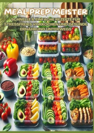 Meal Prep Meister: Stressfrei vorkochen - Schnelle & einfache Rezepte für gesunde Ernährung im Alltag, Büro und unterwegs ist das ultimative Handbuch für alle, die ihren Alltag mit gesunden, selbst zubereiteten Mahlzeiten leichter gestalten wollen. Mit praxiserprobten Tipps und einer Vielzahl an unkomplizierten Rezepten zeigt dir dieses Buch, wie du ohne großen Aufwand Mahlzeiten für die ganze Woche vorbereiten kannst - und das ganz stressfrei! Egal, ob du auf der Arbeit, beim Sport oder unterwegs bist, diese Rezepte sind ideal, um deine Ernährung zu kontrollieren, Geld zu sparen und Zeit in der Küche zu minimieren. Vom Frühstück bis zum Abendessen, von herzhaften Hauptgerichten bis zu leichten Snacks - hier findest du alles, was du für eine ausgewogene und praktische Ernährungsplanung benötigst. Lerne, wie du mit Batch Cooking, smarten Lagerungstechniken und saisonalen Zutaten das Beste aus deiner Meal-Prep-Routine herausholst, und genieße die Freiheit, dich auch an hektischen Tagen gesund und ausgewogen zu ernähren. Perfekt für alle, die gesund essen, Zeit sparen und ihre Ernährung besser planen möchten - ob Anfänger oder Meal Prep-Profi.