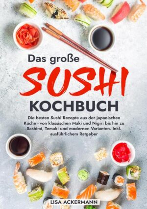 Möchtest Du endlich lernen, wie Du köstliches Sushi ganz einfach zu Hause zubereiten kannst? Bist Du auf der Suche nach einem Kochbuch, das Dir Schritt für Schritt die Grundlagen der Sushi-Kunst erklärt? Willst Du Deine Familie und Freunde mit selbstgemachten Sushi-Kreationen beeindrucken, die nicht nur lecker, sondern auch gesund sind? Dann ist dieses Sushi-Kochbuch genau das Richtige für Dich! Es zeigt Dir, wie Du auch als Anfänger köstliche und kreative Sushi-Variationen zauberst und dabei Schritt für Schritt zum Sushi-Experten wirst. Die Vorteile dieses Buches: - Leicht verständliche Anleitungen: Sushi selbst zu machen, war noch nie so einfach - dieses Buch führt Dich Schritt für Schritt durch die Zubereitung, damit Du auch als Einsteiger problemlos loslegen kannst. - Gesund und vielseitig: Sushi steht für frische, gesunde Zutaten und unzählige Variationen - von vegan und vegetarisch bis hin zu klassischem Sushi mit Fisch und Meeresfrüchten. - Schnell und raffiniert: Du lernst, wie Du in kürzester Zeit beeindruckende Sushi-Kreationen zaubern kannst, die Deine Gäste begeistern werden. - Japanisches Flair in Deiner Küche: Hol Dir das authentische Japan-Feeling nach Hause und entdecke die Vielfalt und Raffinesse der Sushi-Küche. Was Dich in diesem Buch erwartet: - Einfache und abwechslungsreiche Rezepte: Von klassischen Sushi-Rollen über Nigiri bis hin zu kreativen Variationen - für jeden Geschmack ist etwas dabei. - Für jeden Anlass: Ob für einen entspannten Abend mit der Familie, ein Dinner mit Freunden oder eine Feier - Sushi passt immer! - Vegetarische und vegane Optionen: Genieße die Vielfalt der Sushi-Küche, ganz ohne Fisch oder Fleisch, mit leckeren pflanzlichen Alternativen. - Der Einstieg in die Sushi-Kunst: Werde Schritt für Schritt zum Sushi-Profi und überrasche Deine Liebsten mit handgemachten Sushi-Kreationen. Entdecke jetzt die faszinierende Welt des Sushi - sichere Dir Dein persönliches Exemplar und starte noch heute Deine eigene kulinarische Reise nach Japan!