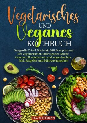 Fragst Du Dich, wie Du eine vegetarische oder vegane Ernährung ganz einfach in Deinen Alltag integrieren kannst? Möchtest Du Dich gesünder ernähren und gleichzeitig neue, kreative Rezepte entdecken? Willst Du auf eine nachhaltige Ernährung umstellen, ohne auf leckere Mahlzeiten zu verzichten? Dann ist dieses Buch genau die richtige Wahl, um Dir den Einstieg in die vegetarische und vegane Küche zu erleichtern! Es enthält 300 köstliche Rezepte sowie wertvolle Informationen, die Dir helfen, eine ausgewogene und gesunde pflanzenbasierte Ernährung umzusetzen. Die Vorteile dieses Buches: - Umfassender Ratgeber: Du erhältst nicht nur Rezepte, sondern auch wertvolle Informationen, wie Du eine gesunde und ausgewogene vegetarische und vegane Ernährung umsetzt, ohne Mangelerscheinungen zu riskieren. - 300 köstliche Rezepte für jeden Tag: Mit Rezepten, die von Frühstück bis Dessert reichen, wirst Du eine breite Palette an fleischfreien Gerichten genießen können. - Gesund und ausgewogen: Alle Rezepte sind so gestaltet, dass sie leicht zuzubereiten sind und Deinen Körper optimal mit allen wichtigen Nährstoffen versorgen - perfekt für jeden, der sich gesund und lecker ernähren möchte. - Mehr Energie und Wohlbefinden: Eine pflanzenbasierte Ernährung unterstützt nicht nur Deine Gesundheit, sondern hilft Dir auch, Dich ausgeglichener und leistungsfähiger zu fühlen. Was Dich in diesem Buch erwartet: - Vielseitige Rezepte für jeden Geschmack: Egal ob herzhaft, süß, schnell oder aufwendig - dieses Rezeptbuch bietet für jeden Geschmack und jede Gelegenheit das passende Gericht. - Nährwerte & Kochtipps: Zu jedem Rezept gibt es Kalorien- und Nährwertinformationen sowie praktische Kochtipps, die Dir helfen, die Rezepte noch leichter zuzubereiten. - Nachhaltigkeit im Alltag: Entdecke, wie Du durch eine pflanzenbasierte Ernährung nicht nur Deinem Körper etwas Gutes tust, sondern auch die Umwelt schonst. - Gesund kochen ohne Verzicht: Genieße die Vielfalt der pflanzlichen Küche und lege den Grundstein für ein gesünderes und bewussteres Leben. Sichere Dir jetzt Dein Exemplar und genieße jeden Tag abwechslungsreiche und nährstoffreiche vegetarische und vegane Gerichte.