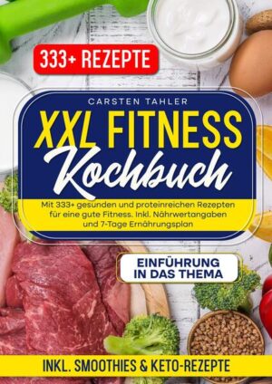 Dieses XXL Fitness-Kochbuch ist voll von köstlichen, leicht zuzubereitenden Rezepten! Mit über 333+ Rezepten zur Auswahl, finden Sie in diesem Kochbuch bestimmt das, wonach Sie suchen... Der erste Schritt auf dem Weg zu Ihrem Abnehmziel ist… …das, was viele als das schwierigste Hindernis ansehen: die Änderung Ihrer Essgewohnheiten. Wir haben unser ganzes Leben damit verbracht, einen Geschmack für bestimmte Lebensmittel zu entwickeln, und oft sind es die ungesunden: verarbeitete Kohlenhydrate, Fast Food, zuckerhaltiges Gebäck und, nicht zu vergessen, Frittiertes. Aber unsere Essgewohnheiten gehen viel tiefer. Tief in unsere Psyche: Vielleicht sind Sie ein wählerischer Esser und meiden grünes Essen, vielleicht war die Idee Ihrer Eltern, zu kochen, der Drive-Thru-Schalter eines Fast-Food-Ladens, oder vielleicht wissen Sie es einfach nicht besser. Aber jetzt, wo Sie älter und weiser sind, ist es an der Zeit, sich mit dem Wissen zu wappnen, wie man sich richtig ernährt und besser fühlt. Vergessen Sie Trenddiäten, die Sie nur einen Monat lang befolgen. Mit diesen Tipps werden Sie langfristig erfolgreich sein. Grundlegende Ratschläge zur Sporternährung Die Empfehlungen zur Sporternährung sind sehr individuell und hängen von einer Reihe von Faktoren ab, wie z. B. der Sportart, der Position, der Trainingserfahrung und dem Status in der Saison bzw. außerhalb der Saison. Ein Großteil der Sporternährungsempfehlungen gilt jedoch für die meisten Sportler, unabhängig von ihrer Sportart. Um ein hochintensives Training oder einen Wettkampf zu unterstützen, sollten Sie sich auf den Verzehr einer Vielzahl von nährstoffreichen Lebensmitteln aus den fünf grundlegenden Lebensmittelgruppen konzentrieren: •Obst •Gemüse •Getreide •magere Proteine •fettarme Milchprodukte oder Milchalternativen Im Allgemeinen sollten die von Ihnen gewählten Lebensmittel möglichst wenig verarbeitet sein, um ihren Nährwert zu maximieren. Außerdem sollten Sie den Zusatz von Konservierungsstoffen minimieren und übermäßigen Natriumgehalt vermeiden. Es ist in Ordnung, gelegentlich Fertiggerichte zu verzehren. Achten Sie nur darauf, dass die Makronährstoffe mit Ihren Zielen übereinstimmen. (mehr Informationen finden Sie im Buch)