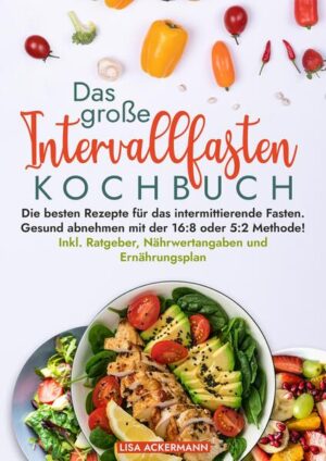 Möchtest Du effektiv abnehmen, ohne ständig hungern zu müssen? Suchst Du nach einer Methode, die nicht nur Dein Gewicht reduziert, sondern auch Deine Gesundheit fördert? Willst Du köstliche, einfache Rezepte entdecken, die perfekt zum Intervallfasten passen? Dann ist dieses Intervallfasten Kochbuch genau das Richtige für Dich! Hier findest Du nicht nur köstliche und schnelle Rezepte, sondern auch fundierte Informationen rund um das Intervallfasten. Der Ratgeber führt Dich Schritt für Schritt durch die verschiedenen Methoden und zeigt Dir, wie Du mit minimalem Aufwand maximale Ergebnisse für Deine Gesundheit und Dein Wohlbefinden erzielen kannst. Die Vorteile dieses Buches: - Effektives Abnehmen ohne Verzicht: Mit Intervallfasten kannst Du essen, was Dir schmeckt, und trotzdem abnehmen - ohne den gefürchteten Jojo-Effekt oder Heißhungerattacken. - Gesundheit fördern: Neben dem Gewichtsverlust unterstützt Intervallfasten Deine Selbstheilungskräfte und hilft, verschiedenen Erkrankungen wie Diabetes, Bluthochdruck, Darmerkrankungen oder Fettleber vorzubeugen. - Einfache Umsetzung: Die Fastenmethoden (5:2 oder 16:8) lassen sich ohne großen Aufwand in den Alltag integrieren und machen es leicht, langfristig dranzubleiben. - Leistungsfähig und vital: Mit diesen Rezepten bleibst Du nicht nur fit, sondern fühlst Dich Tag für Tag gesund, aktiv und voller Energie. Was Dich in diesem Buch erwartet: - Vielseitige und leckere Rezepte: Von Frühstück über Snacks bis hin zu herzhaften Abendessen - hier findest Du Rezepte für jede Tageszeit und jeden Geschmack. - Umfassender Ratgeber: Erfahre, welche Intervallfasten-Methode (16:8, 5:2) am besten zu Dir passt und wie Du sie einfach in Dein Leben integrierst. - 14-Tage-Ernährungsplan: Ein einfacher Plan, der Dir den Einstieg ins Intervallfasten erleichtert und sicherstellt, dass Du Dein Abnehmziel effektiv und nachhaltig erreichst. - Nährwerte & Kochtipps: Kalorien- und Nährwertangaben zu jedem Rezept sowie hilfreiche Tipps, um die Gerichte perfekt zuzubereiten. Hol Dir jetzt dieses Buch und bring Deine Gesundheit mit Intervallfasten auf das nächste Level!