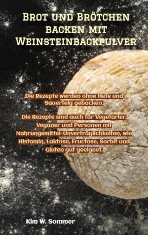 Wer mag nicht den Duft von frischem Brot oder frischen Brötchen am Morgen? Häufig fehlt uns im Alltag allerdings die Zeit selber zu backen. Denn Hefeteige oder Sauerteige mit denen die meisten Brote oder Brötchen gemacht werden, brauchen relativ lange Ruhezeiten. Brot und Brötchen mit Weinsteinbackpulver brauchen keine Ruhezeiten! Diese sind super schnell zubereitet und können meist nach nur einer Stunde (mit Zubereitung und Backzeit) schon warm genossen werden. Zudem eignen sich diese Brote und Brötchenrezepte auch super für Personen, die an Nahrungsmittel-Intoleranzen, wie Laktose, Histamin, Gluten oder Fructose leiden. Zudem sind die in diesem Buch enthaltenen Rezepte auch für Vegetarier und Veganer geeignet.