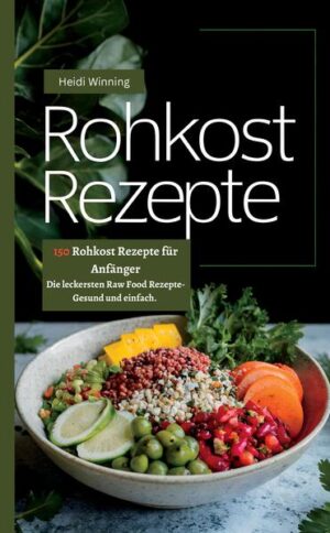 RAW FOOD Rezepte für Anfänger. 150 leckere Rohkost-Rezepte für deine gesunde Ernährung. Rohkost-Rezepte- abwechslungsreich und genussvoll. Rohkost steht für frische, gesunde Lebensmittel, die ohne Erhitzen zubereitet werden, um Vitamine, Mineralstoffe und Enzyme zu erhalten. Mit den Rezepten findest du Inspiration für jeden Geschmack. Diese Sammlung ist in drei Kategorien aufgeteilt: - 20 erfrischende Smoothies, für einen energiereichen Start in den Tag oder als Snack zwischendurch. Von grünen Smoothies bis zu fruchtigen Smoothies. - 100 abwechslungsreiche Hauptgerichte, die zeigen, dass Rohkost viel mehr als nur Salate bedeutet. Entdecke leckere Zucchini-Pasta, gefüllte Paprika und roh-vegane Sushi, die satt machen. - 30 verführerische Desserts- Ohne Reue geniessen. Von cremigen Avocado-Schokoladenmousses bis hin zu fruchtigen Kuchen und Nasch- Kugeln - gesunde Naschereien sind garantiert. Lass dich inspirieren und entdecke, wie einfach und lecker Rohkost sein kann - für mehr Vitalität und Wohlbefinden im Alltag!