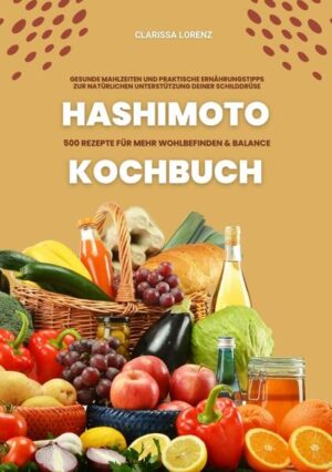 Hashimoto Kochbuch: 500 Rezepte für mehr Wohlbefinden und Balance (Gesunde Mahlzeiten und praktische Ernährungstipps zur natürlichen Unterstützung deiner Schilddrüse) Die Diagnose Hashimoto stellt dich vor neue Herausforderungen. Mit diesem Hashimoto Kochbuch erhältst du 500 speziell entwickelte Rezepte, die deine Schilddrüse unterstützen und dir helfen, Symptome zu lindern - und dabei einfach lecker sind! Finde mit gezielten Mahlzeiten zu Balance und Wohlbefinden zurück. Egal ob nährstoffreiche Frühstücksideen, sättigende Hauptgerichte oder gesunde Snacks und Desserts - hier findest du eine breite Auswahl an Gerichten, die nicht nur deinem Körper guttun, sondern auch schnell zubereitet sind. Alle Rezepte sind ideal für den Alltag von Berufstätigen und Familien konzipiert, sodass du sie problemlos in deinen Tagesablauf integrieren kannst, ohne auf Genuss zu verzichten. Zusätzlich bietet dir das Buch wertvolle Ernährungstipps und durchdachte Einkaufslisten, die dir helfen, eine entzündungshemmende und ausgewogene Ernährung mühelos in deinen Alltag zu integrieren. Ob du gerade erst die Ernährung bei Hashimoto entdeckst oder schon erfahren bist - dieses Kochbuch gibt dir das Wissen und die passenden Rezepte, um deine Gesundheit nachhaltig zu fördern und dich wieder rundum wohlzufühlen. Highlights des Buches: • 500 Rezepte für neue Energie und eine starke Schilddrüse • Familienfreundliche und alltagstaugliche Gerichte für jede Tageszeit - vom Frühstück bis zum Dessert • Praktische Tipps und Einkaufslisten für eine entzündungshemmende, schilddrüsenfreundliche Ernährung • Einfache Schritt-für-Schritt-Anleitungen, ideal für Anfänger und Fortgeschrittene • Perfekt für Berufstätige und Familien - gesunde, unkomplizierte Gerichte für jeden Tag Starte jetzt deinen Weg zu mehr Wohlbefinden und Balance mit diesen köstlichen Rezepten, die deine Gesundheit und Lebensfreude fördern!