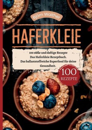 100 leckere Rezepte mit Haferkleie - für mehr Genuss und Gesundheit im Alltag! Haferkleie hat sich in der Welt der gesunden Ernährung zu einem echten Star gemausert - und das zurecht! Diese vielseitige Zutat hat es in sich und bringt viele gesundheitliche Vorteile mit. Gleichzeitig ist Haferkleie super vielseitig: Von süßen Frühstücksideen über sättigende Hauptgerichte bis hin zu herzhaften Snacks und Desserts - mit Haferkleie lassen sich schnell alle Lieblingsspeisen noch nährstoffreicher gestalten. Hier gibt's 100 kreative Rezepte, die zeigen, wie lecker und vielfältig diese Zutat sein kann! Haferkleie kann einiges für Gesundheit und Wohlbefinden tun. Hier einige Highlights: •Reich an Ballaststoffen •Blutzuckerspiegel stabilisieren •Gut fürs Herz •Sättigend bei wenigen Kalorien... Viel Freude beim Ausprobieren!