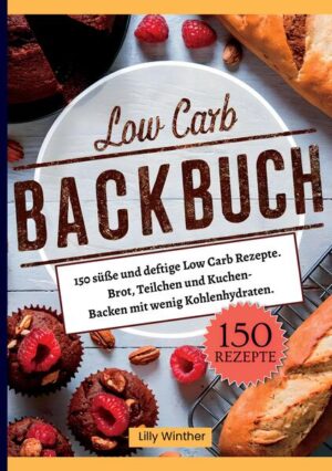 Das Low Carb Backbuch. Süß und deftig. In diesen 150 Rezepten findest du alles, was das Herz begehrt: Brot und Brötchen für jeden Tag, saftige Kuchen für die Kaffeepause und kleine Teilchen als süße Leckerei zwischendurch. Warum Low Carb? Es gibt viele gute Gründe dafür: •Weniger Heißhunger •Mehr Energie •Langanhaltende Sättigung •Gesundes Abnehmen In diesen Rezepten findest du Klassiker und neue Ideen, die perfekt für die Low-Carb-Ernährung passen. Egal, ob du fluffige Brötchen für das Sonntagsfrühstück, ein herzhaftes Brot für deine Sandwiches oder ein Stück Kuchen zum Kaffee suchst - hier ist für jeden Geschmack etwas dabei. Mach dich bereit, dich neu in Backwaren zu verlieben - und das auf ganz gesunde Art! Viel Freude beim Ausprobieren.