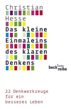 Honighäuschen (Bonn) - Jeder Mensch kann denken. Doch ganz so wie beim Laufen, Sprachenlernen oder Organisieren können einige von uns es besser, andere weniger gut oder gar schlecht. Für alle gibt es jedoch eine erfreuliche Nachricht: Ebenso wie die anderen Fähigkeiten lässt sich auch das Denken verbessern - durch Übung, Vervollkommnung der Technik und Einsatz von Hilfsmitteln. Das äußerst vergnüglich zu lesende Buch stellt knapp zwei Dutzend leicht verständliche, doch ungemein wirksame Denkwerkzeuge vom Analogieprinzip über den Widerspruchsbeweis bis hin zur Brute-force-Methode vor. Bei mittlerer Kondition sind sie alle mit einfacher Schulmathematik zu verstehen. Diese bewährten Techniken des formalen Denkens erleichtern die Erzeugung von Ideen und steigern die Erfolgsaussichten bei der Lösung von Problemen. Zugleich zeigen die unterhaltsamen Gedankenreisen des Buches, daß Denken und Spaßhaben sich keineswegs ausschließen.