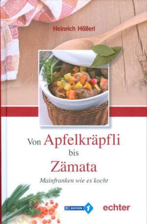 Traditionelle und wiederentdeckte Rezepte, aber auch die Menschen an den Kochtöpfen, auf den Feldern und in den Weinbergen: In diesem Buch zur Bayern 1-Mainfrankentour stehen keine Sternemenüs, sondern typisch mainfränkische Gerichte: bodenständig, kreativ und aus heimischen Produkten. Gemeinsam mit Köchen, Winzern und Hausfrauen gibt es einen Blick in die mainfränkischen Kochtöpfe - von A wie "Arme-Leute-Essen" bis zu Z wie "Zämatta", der fränkischen Gnocchi-Variante.