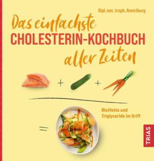 „Endlich ist mein Cholesterin runter!“ Mit diesem genialen Kochbuch bekommen Sie Ihre Blutfettwerte schnell in den Griff. Das schützt vor Schlaganfall und Herzinfarkt und auch das Abnehmen gelingt fast nebenbei. Doch Sie wollen dafür nicht stundenlang in der Küche stehen oder nach einer komplizierten Diät kochen? Dann werden Sie dieses Kochbuch lieben: Hier kommt jedes Rezept mit maximal 6 Zutaten aus und ist in wenigen Minuten fertig. Und schmeckt ganz nebenbei auch noch köstlich! Über 90 Rezepte: herzhafte und süße Frühstücke, Kleinigkeiten für zwischendurch, wärmende Suppen und knackige Salate, Wohlfühlessen für die ganze Familie und süße Gerichte für die Seele. Alle Rezepte mit den für Sie wichtigen Nährwertangaben. 9 magische Gesundmacher: Essen Sie sich fit mit den gesündesten Lebensmitteln: Beeren, Linsen, grünes Gemüse, Hafer Olivenöl, Lachs & Co, Einfaches Basiswissen zu Cholesterin: Was Sie über das gefährliche LDL- und das gute HDL-Cholesterin, über Omega-3-Fettsäuren, Olivenöl, Butter, Eier & Co. wissen sollten. Minimaler Aufwand - maximal gesund und lecker!