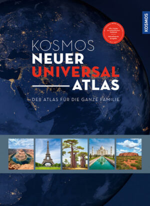 Der KOSMOS Neuer Universal Atlas bietet aktuelle und besonders übersichtliche Karten der ganzen Welt. Alle Kontinente werden als Übersichtskarten im Maßstab 1:30 Millionen und im Detailmaßstab 1:4