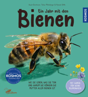 Ein Jahr mit den Bienen: Begleite das Bienenvolk durch das Jahr und finde heraus, was die Bienen im Winter machen, wie sie sich verständigen und wie man ihre Königin wird. Mit extra Blumensamen! | Tobias Miltenberger