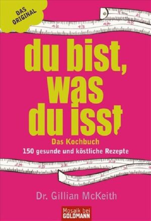 Das Kochbuch zum überwältigenden Buch- und Fernseherfolg „Du bist, was du isst“! „Dünner, gesünder und glücklicher“ - dieses Versprechen löst ‚Du bist, was du isst‘- Bestsellerautorin Gillan McKeith nun mit 150 köstlichen Rezeptideen ein. Der persönliche Body-Check zeigt auf, welche Gerichte besonders zu empfehlen sind, und noch immer gilt McKeiths frohe Botschaft: Man soll nicht weniger essen, sondern mehr. Nur eben das Richtige!