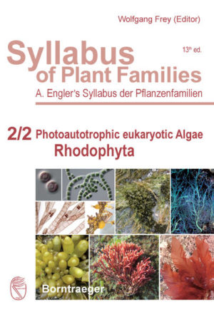 Honighäuschen (Bonn) - Part 2/2 of Engler's Syllabus of Plant Families - Rhodophyta provides a thorough treatise of the world-wide morphological and molecular diversity of the division Rhodophyta. The Rhodophyta are a group of algae with a fascinating range of morphological and ecological diversity, distributed from tropical to temperate marine waters with a high diversity in the Southern Hemisphere. The present volume is, as the formerly published volumes of the Syllabus, an updated synthesis of classical anatomical-morphological characters with modern molecular data, incorporating numerous new discoveries made during the last ten years, providing a comprehensive modern survey covering all families and genera of the Rhodophyta including detailed family descriptions. Following the tradition of Engler, and incorporating the latest results from molecular phylogenetics and phylogenomics, the completely restructured and revised 13th edition provides an up-to-date evolutionary and systematic overview of the fungal and plant groups. It is a mandatory reference for students, experts and researchers from all fields of biological sciences, particularly botany, phycology and mycology. Engler's Syllabus of Plant Families has since its first publication in 1887 aimed to provide both the researcher, and particularly the students with a concise survey of the plant kingdom as a whole, presenting all higher systematic units right down to families and genera of plants and fungi. In 1954, more than 60 years ago, the 12th edition of the well-known "Syllabus der Pflanzenfamilien" ("Syllabus of Plant Families"), set a standard. Now, the completely restructured and revised 13th edition of Engler's Syllabus published in 5 parts and in English language for the first time also considers molecular data, which have only recently become available in order to provide an up-to-date evolutionary and systematic overview of the plant groups treated. In our "molecular times" there is a vitally important and growing need to preserve the knowledge of the entire range of diversity and biology of organisms for coming generations, as there is a decline in "classical" morphological and taxonomical expertise, especially for less popular (showy) groups of organisms. Accordingly, the 13th edition of Syllabus of Plant Families synthesizes both modern data and classical expertise, serving to educate future experts who will maintain our knowledge of the full range of Earth's biodiversity. Syllabus of Plant Families is a mandatory reference for students, experts and researchers from all fields of biological sciences, particularly botany and mycology.