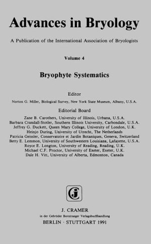 Honighäuschen (Bonn) - The first eight papers in this volume present thorough reviews of significant research topics in systematic bryology. These topics will continue to be explored vigorously in laboratory and bryological centers throughout the world. Four contributions focus on techniques or procedures of widespread applicability?techniques required to grow bryophytes under controlled artificial conditions, secondary metabolites as taxonomic characters, the relative roles of gametophytic versus sporophytic characters in systematics, and the electronic capture and storage of data. Four other papers deal with long standing problems in the evolution of bryophytes. Detailed in one is the considerable progress made recently in understanding speciation modes in various major bryophyte groups. In the others the topics include the genetic interpretation of ecotypic variation and population structure, ontogenetic criteria as a method to establish the homology between or among similar structures (and as sources of phylogenetic clues), and the growing body of evidence favoring embryophyte (including ?bryophyte?) monophyly rooted in the Charalean algae. The final contribution, an epilogue, presents a personal view of the status of bryophyte taxonomy and of promising future directions for research.